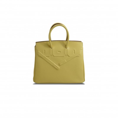 HERMÈS MASTER BIRKIN 25 SHADOW SWIFT LEATHER PHANTOM YELLOW BAG H082629CK63 (25*20*13cm)